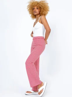 Princess Polly Love Galore Pants  Red/White Online