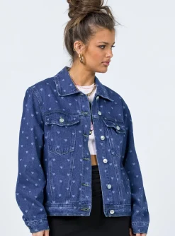 Princess Polly Love Heartjacket   Denim Fashion