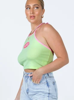 Princess Polly Love Me Harder Top  Green Cheap