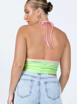 Princess Polly Love Me Harder Top  Green Cheap