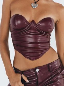 Princess Polly Love Sculpt Bustier Red Fashion