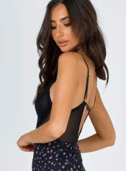 Princess Polly Love Sick Bodysuit Black Fashion