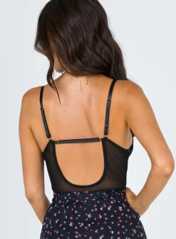 Princess Polly Love Sick Bodysuit Black Fashion