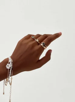 Princess Polly Lovett Ring Pack  Gold Shop