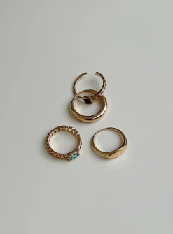 Princess Polly Lovett Ring Pack Gold Shop