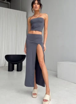 Princess Polly Lowell Maxi Skirt  Grey Shop