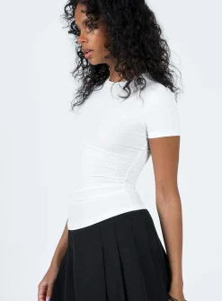 Princess Polly Lowell Top  White Clearance