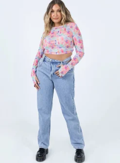 Princess Polly Lucas Long Sleeve Top  Multi Hot