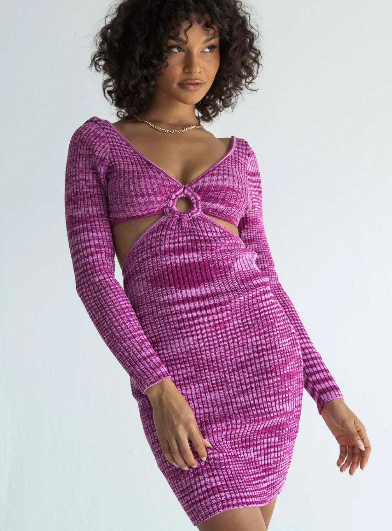 Princess Polly Lucia Cut Out Mini Dress Purple Fashion