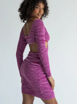 Princess Polly Lucia Cut Out Mini Dress Purple Fashion