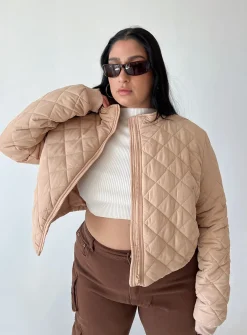 Princess Polly Lucia Jacketcurve   Beige Clearance