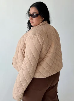 Princess Polly Lucia Jacketcurve   Beige Clearance