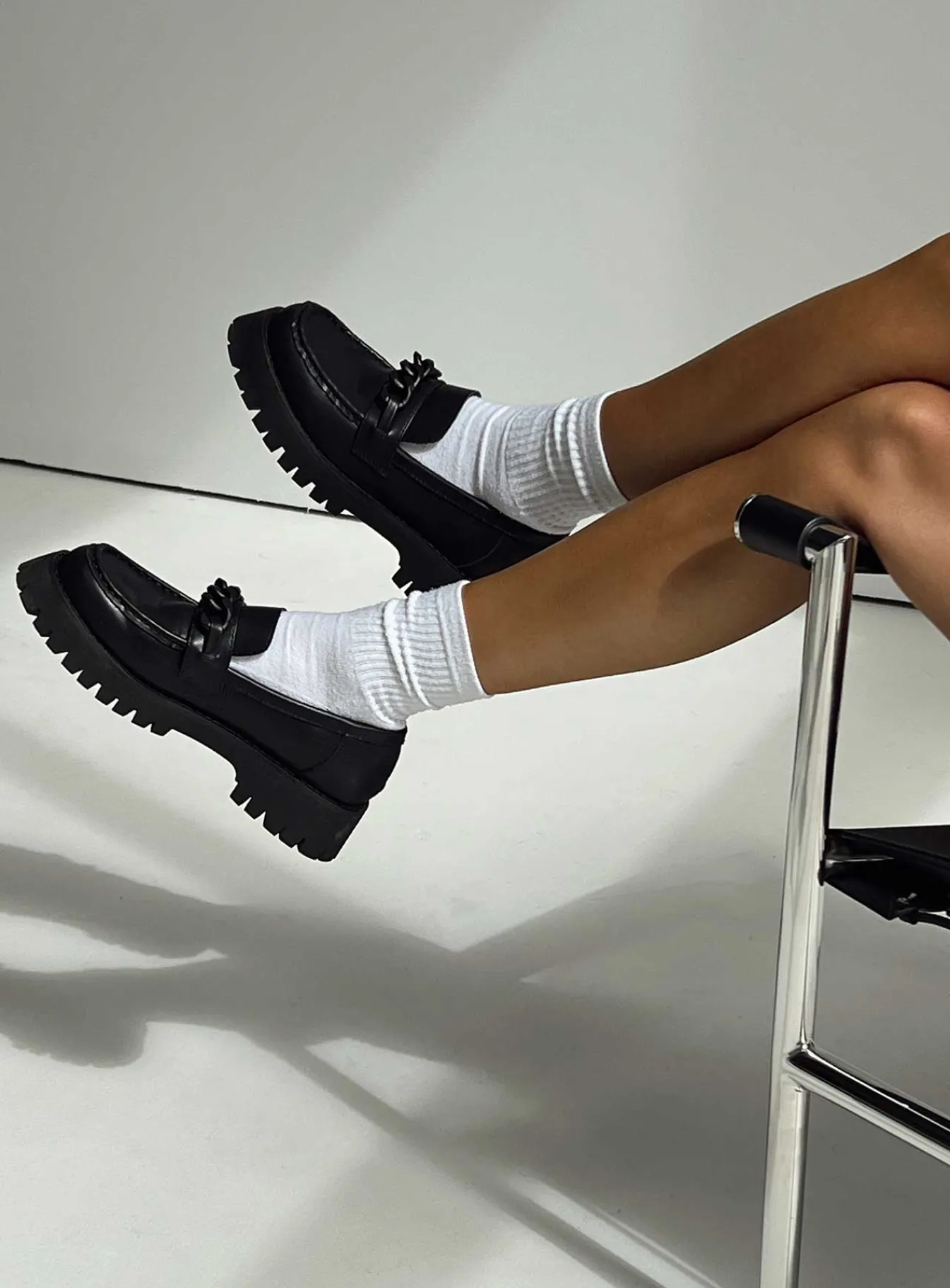 Princess Polly Lucille Loafer Black Cheap