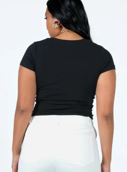 Princess Polly Lucky You Cherry Tee  Black Discount
