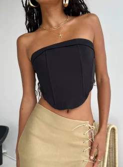 Princess Polly Ludow Strapless Top  Black Cheap