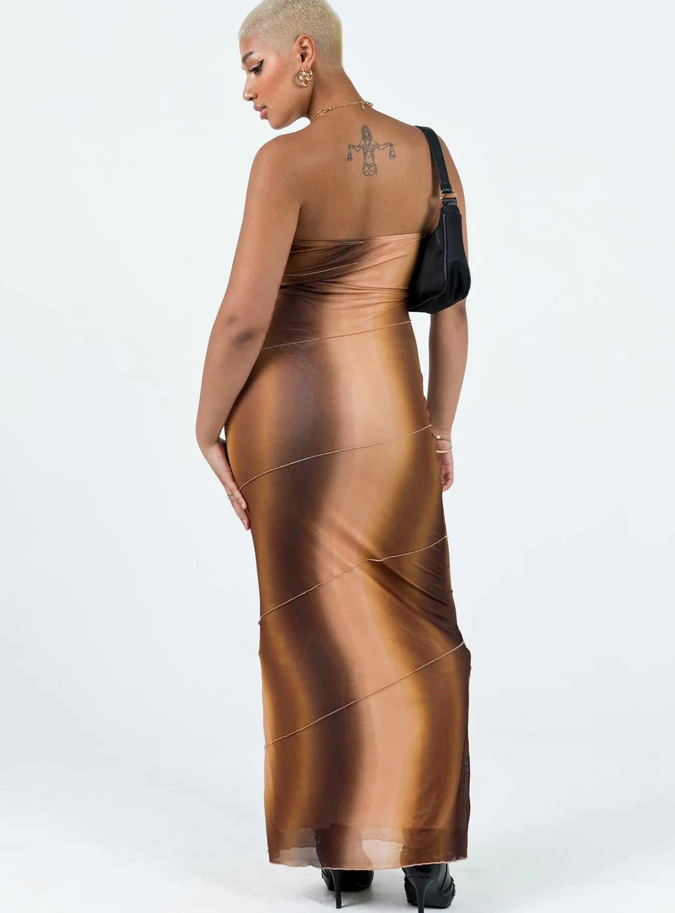 Princess Polly Luela Maxi Dress Brown Clearance