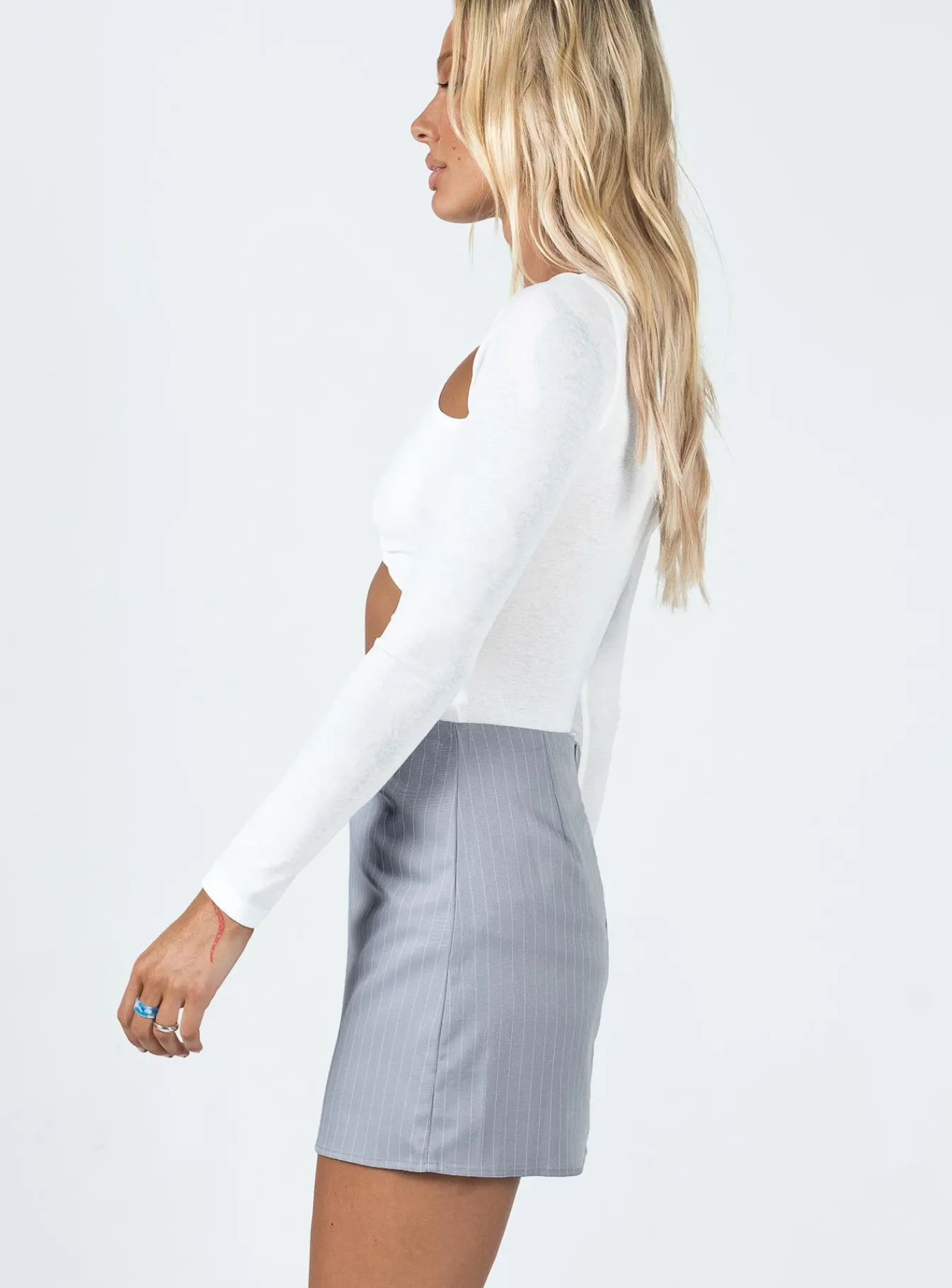 Princess Polly Lula Mini Skirt Grey Shop