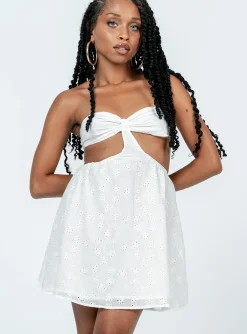 Princess Polly Lulani Mini Dress  White Shop