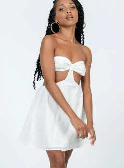 Princess Polly Lulani Mini Dress  White Shop