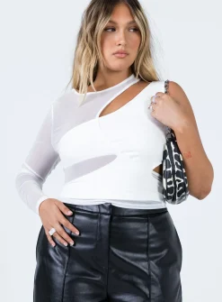 Princess Polly Lundin Overlapping Layers Top  White Cheap
