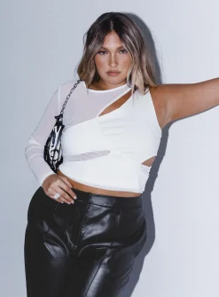 Princess Polly Lundin Overlapping Layers Top  White Cheap