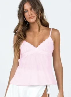 Princess Polly Lunya Top  Pink Sale