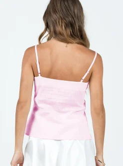 Princess Polly Lunya Top  Pink Sale