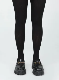 Princess Polly Lupton Knit Stockings  Black Fashion