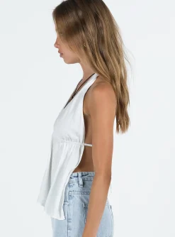 Princess Polly Luza Halter Top  White Online