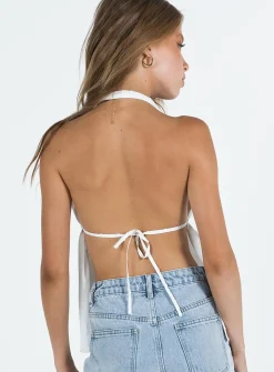 Princess Polly Luza Halter Top  White Online