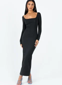 Princess Polly Lyla Maxi Dress  Black Outlet