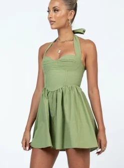 Princess Polly Lyle Mini Dress Sage Sale