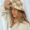 Princess Polly Lyndon Bucket Hatcheck   Beige Shop