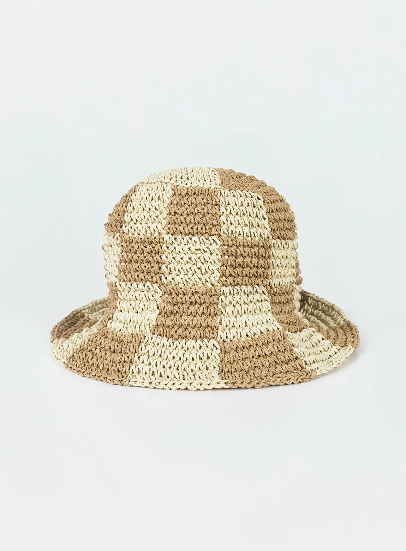 Princess Polly Lyndon Bucket Hatcheck Beige Shop