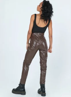Princess Polly Lyra Pants  Brown Outlet