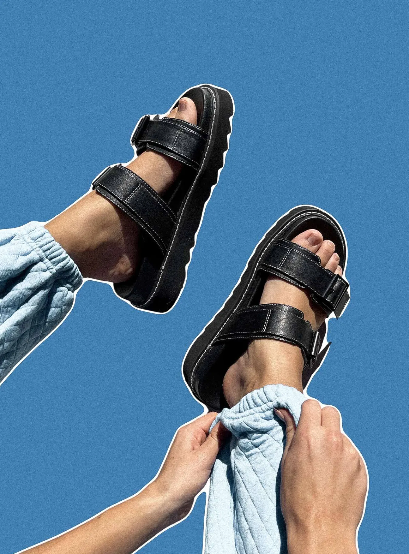 Princess Polly Ma Belle Sandals Contrast Stitch Clearance