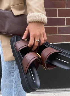Princess Polly Ma Belle Sandals  Chocolate Sale