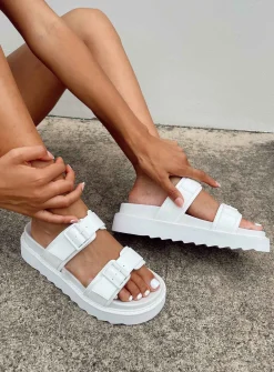 Princess Polly Ma Belle Sandals All  White Cheap