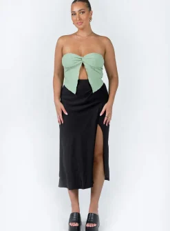 Princess Polly Mabel Midi Skirt  Black Flash Sale