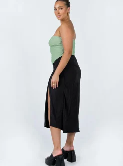 Princess Polly Mabel Midi Skirt  Black Flash Sale