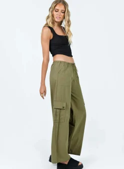 Princess Polly Mackey Cargo Utility Pants  Khaki New