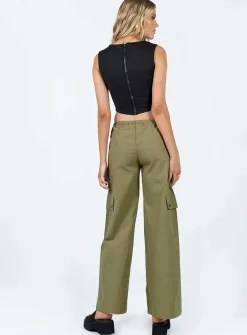Princess Polly Mackey Cargo Utility Pants  Khaki New