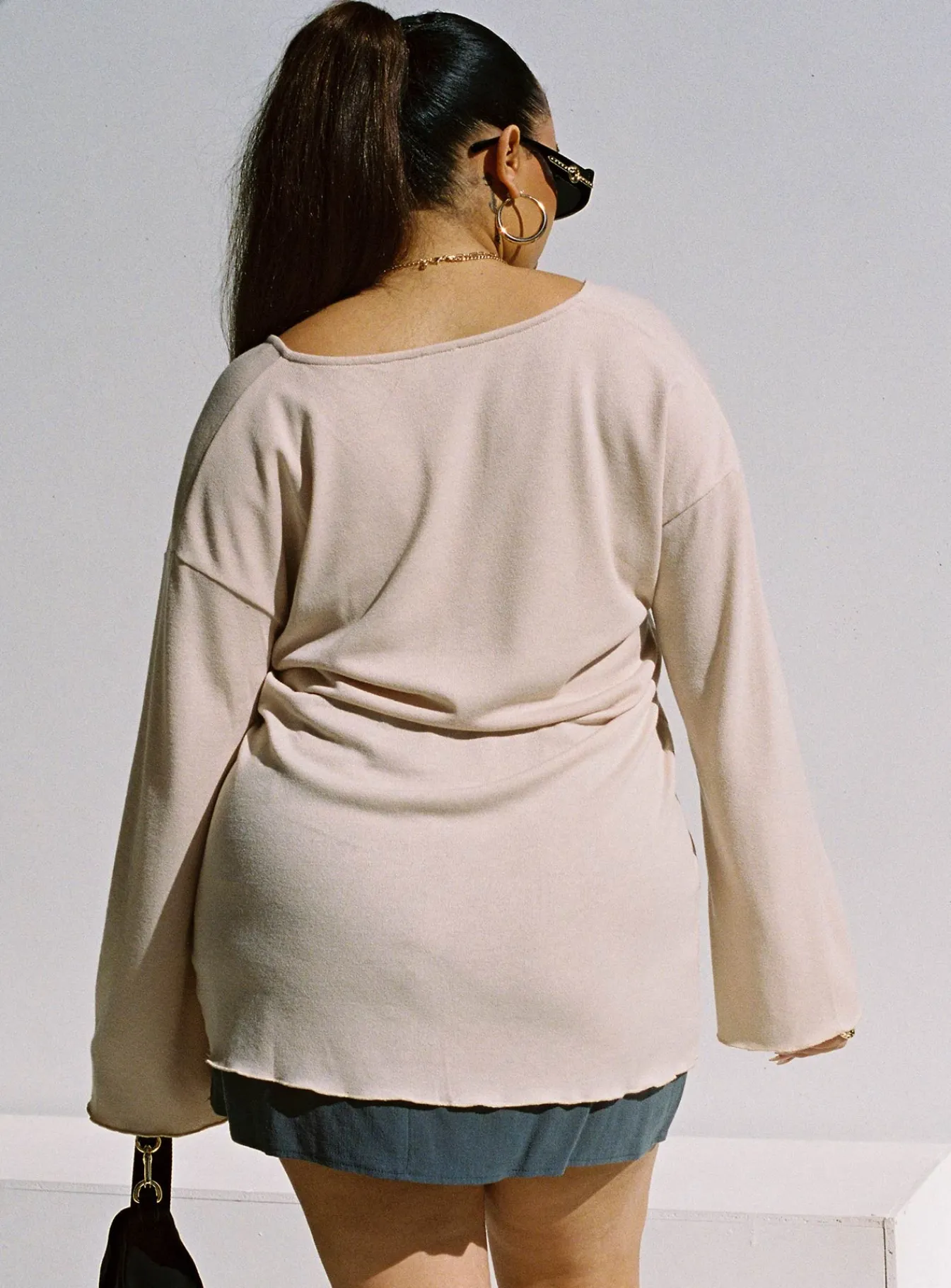 Princess Polly Macy Cardigan Curve Beige Cheap
