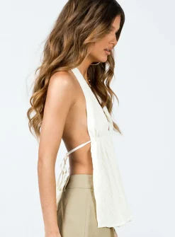 Princess Polly Madalyn Top  Cream Cheap