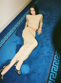 Princess Polly Madang Maxi Skirt  Gold Store