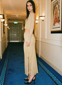 Princess Polly Madang Maxi Skirt  Gold Store
