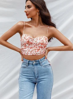 Princess Polly Maddi Top Pink Floral Fashion