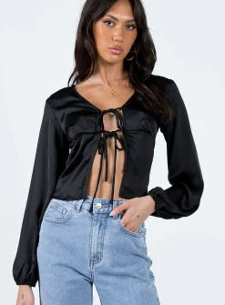 Princess Polly Madio Long Sleeve Top Black Shop