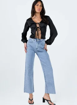 Princess Polly Madio Long Sleeve Top Black Shop