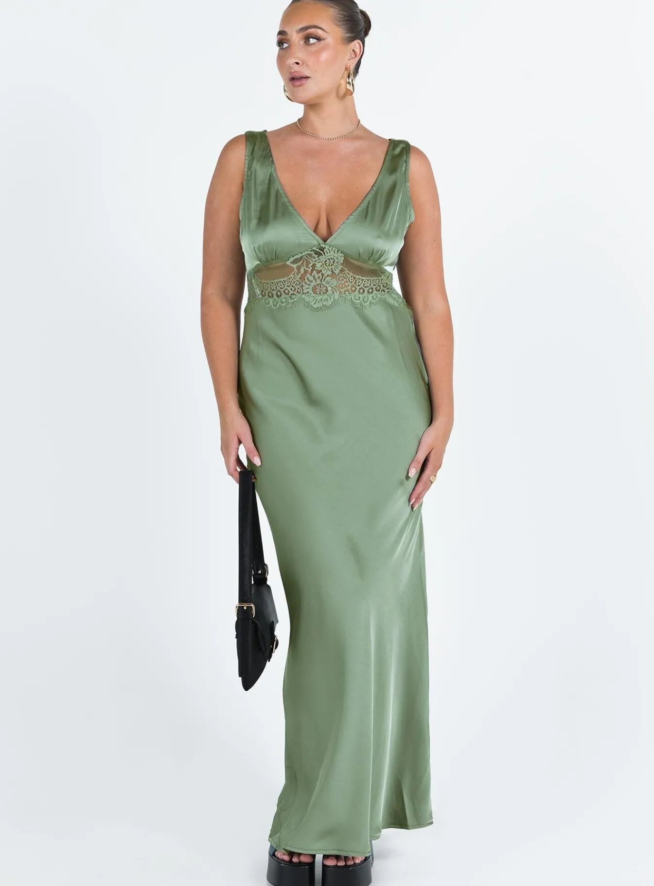 Princess Polly Madon Maxi Dress Sage Discount